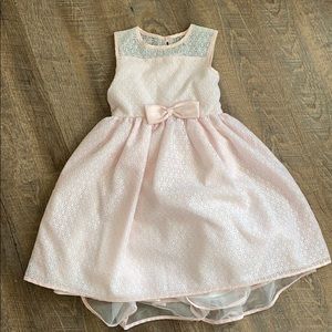 Cherokee girls light pink lace dress size Small